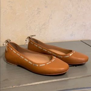 Anthropologie Brown Leather Flats